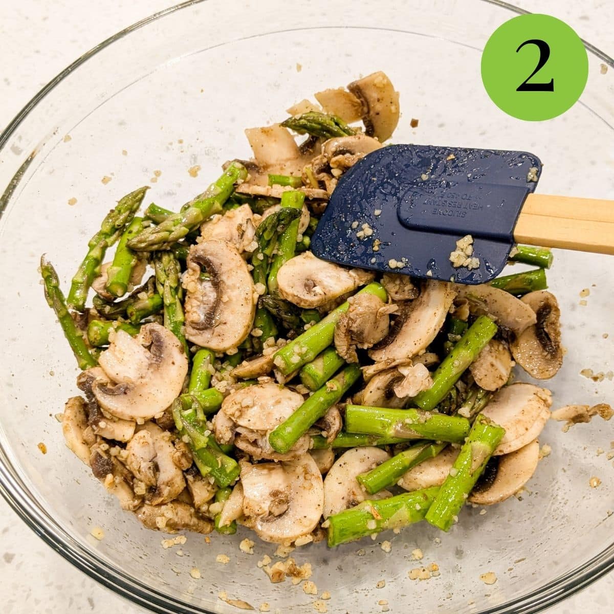 Step 2 of Roasted Asparagus and Mushrooms