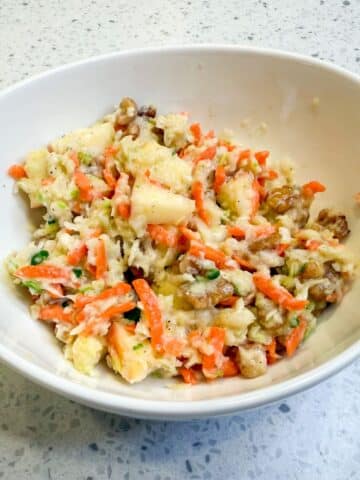 Perfectly done Apple Walnut Coleslaw